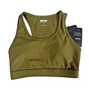 Bass Outdoor Sports Bra Padded Size XS Green NEW Womens Workout Running Apparel